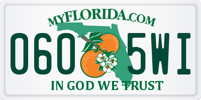 FL license plate 0605WI