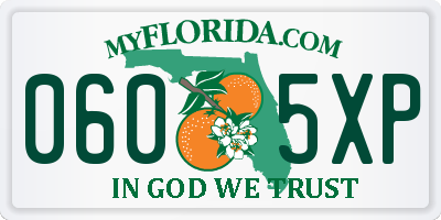 FL license plate 0605XP