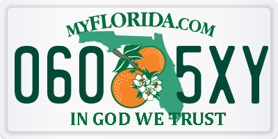 FL license plate 0605XY