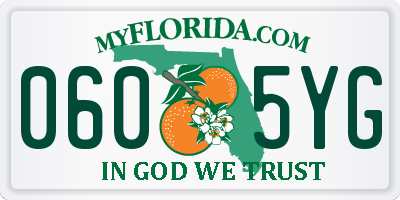 FL license plate 0605YG