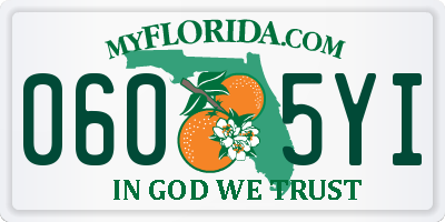 FL license plate 0605YI