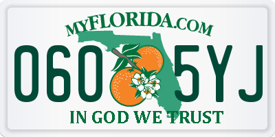 FL license plate 0605YJ