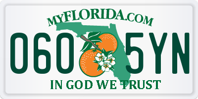 FL license plate 0605YN