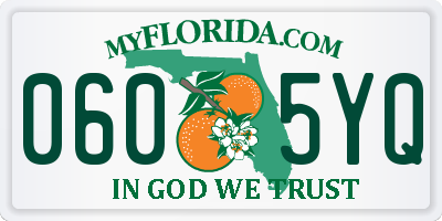 FL license plate 0605YQ