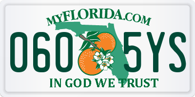 FL license plate 0605YS