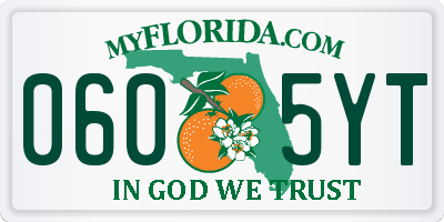 FL license plate 0605YT