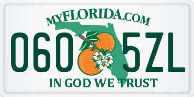 FL license plate 0605ZL
