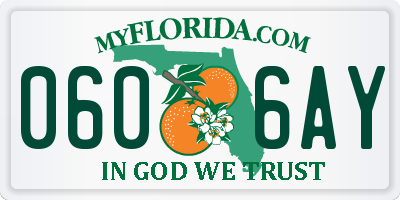 FL license plate 0606AY