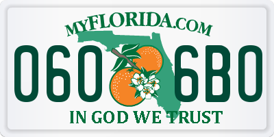 FL license plate 0606BO