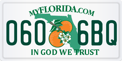 FL license plate 0606BQ
