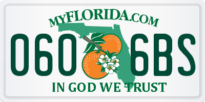 FL license plate 0606BS
