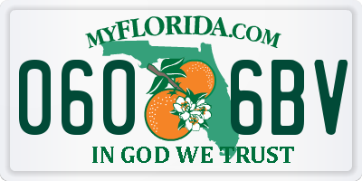 FL license plate 0606BV