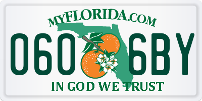 FL license plate 0606BY