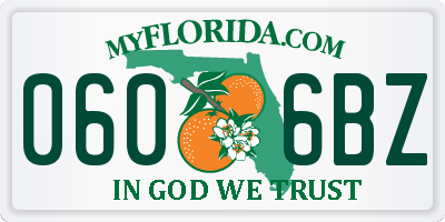 FL license plate 0606BZ