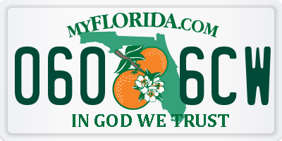 FL license plate 0606CW