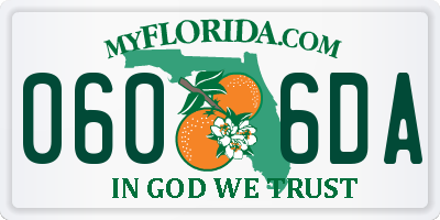 FL license plate 0606DA