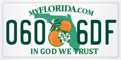 FL license plate 0606DF