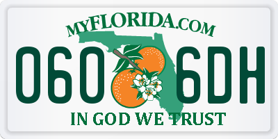 FL license plate 0606DH