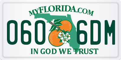 FL license plate 0606DM
