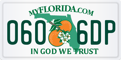 FL license plate 0606DP