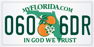 FL license plate 0606DR