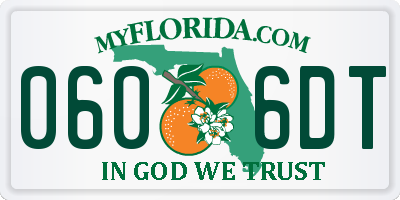 FL license plate 0606DT