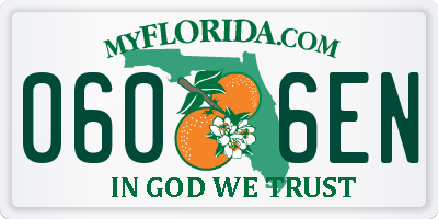 FL license plate 0606EN
