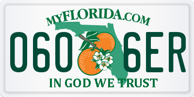 FL license plate 0606ER
