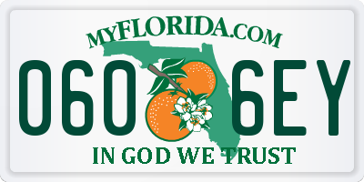 FL license plate 0606EY