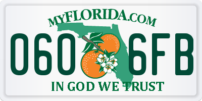 FL license plate 0606FB