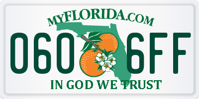 FL license plate 0606FF