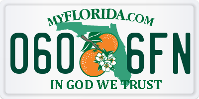 FL license plate 0606FN