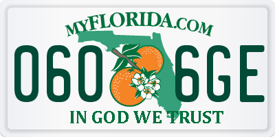 FL license plate 0606GE