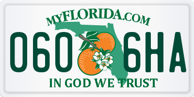 FL license plate 0606HA