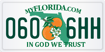 FL license plate 0606HH