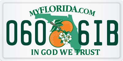 FL license plate 0606IB