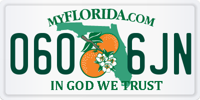 FL license plate 0606JN