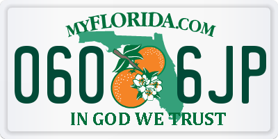 FL license plate 0606JP