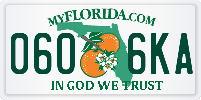 FL license plate 0606KA