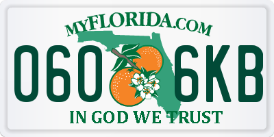 FL license plate 0606KB