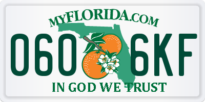 FL license plate 0606KF