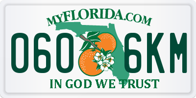 FL license plate 0606KM