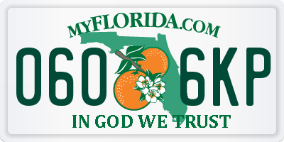 FL license plate 0606KP