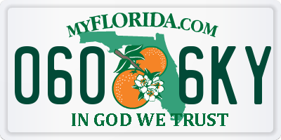 FL license plate 0606KY