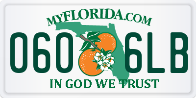 FL license plate 0606LB