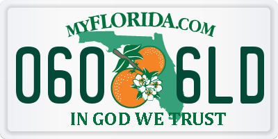 FL license plate 0606LD