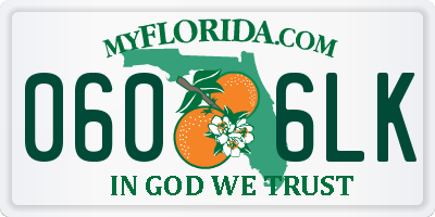 FL license plate 0606LK