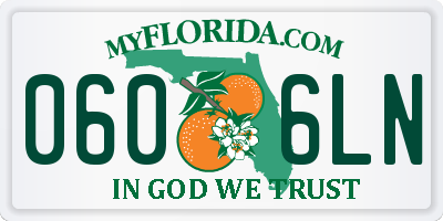 FL license plate 0606LN