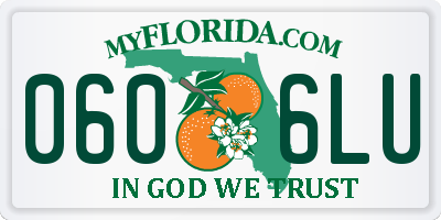 FL license plate 0606LU