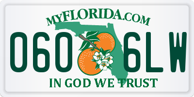 FL license plate 0606LW